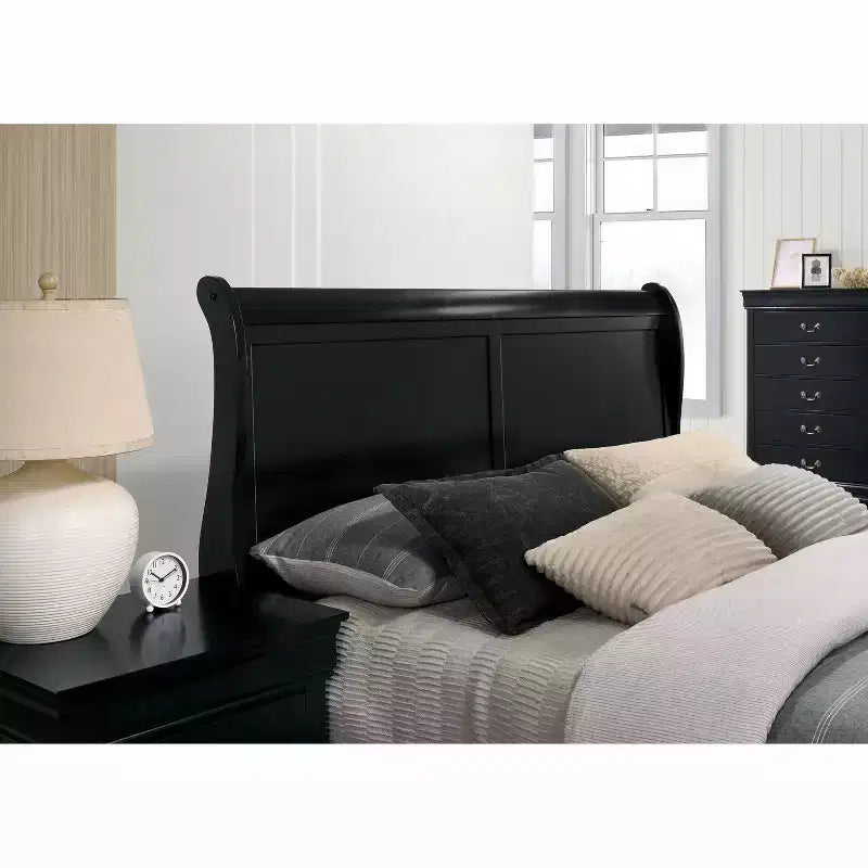 6pc Sliver Sleigh Bedroom Set - HOMES: Inside + Out