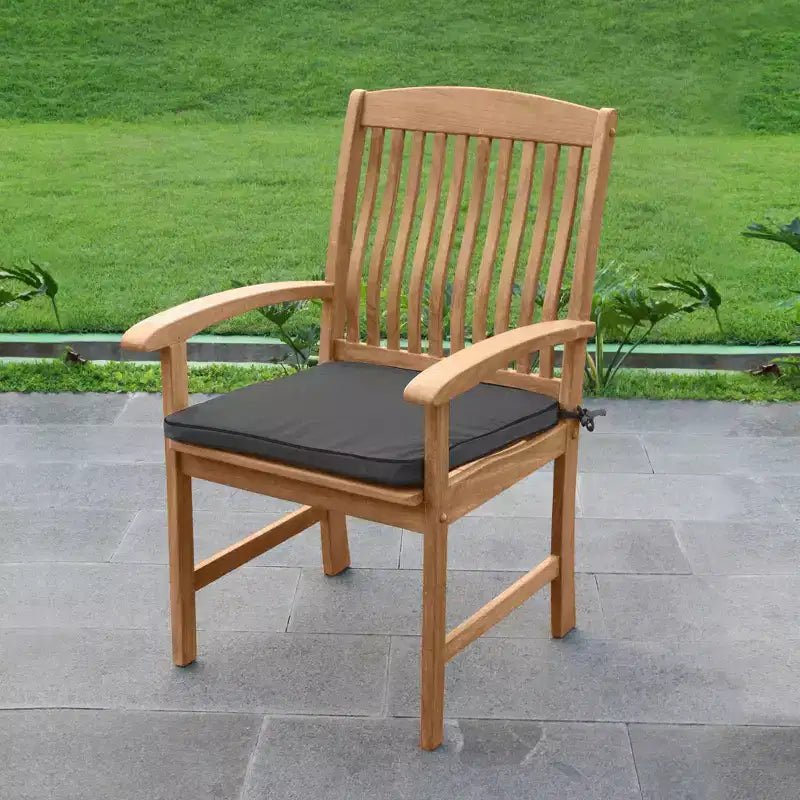 Conjunto de comedor de exterior de teca Merkel de 7 piezas Sonoma Lane con cojines