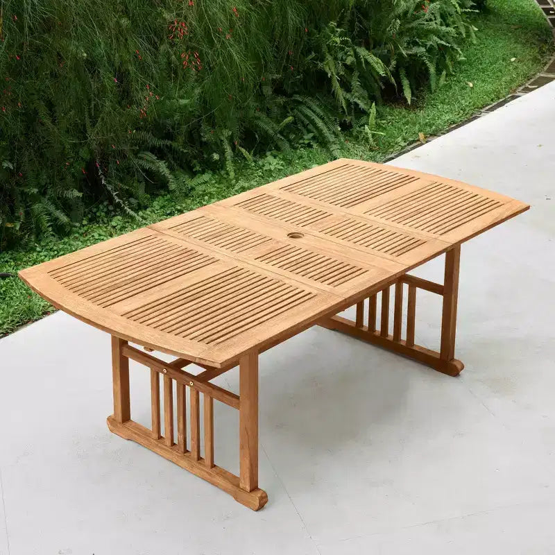 Conjunto de comedor de exterior de teca Merkel de 7 piezas Sonoma Lane con cojines