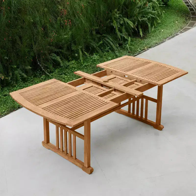 Conjunto de comedor de exterior de teca Merkel de 7 piezas Sonoma Lane con cojines