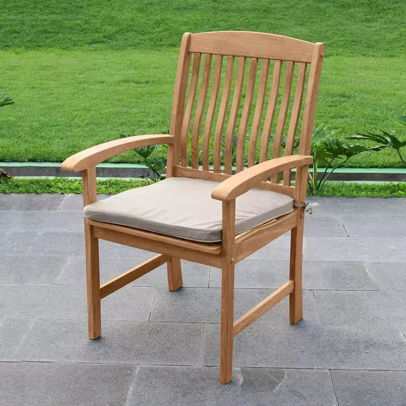 Conjunto de comedor de exterior de teca Merkel de 7 piezas Sonoma Lane con cojines