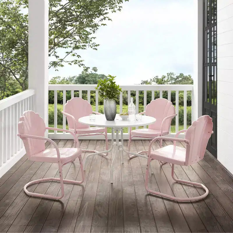 Set da pranzo da esterno Tulip di Crosley, 5 pezzi