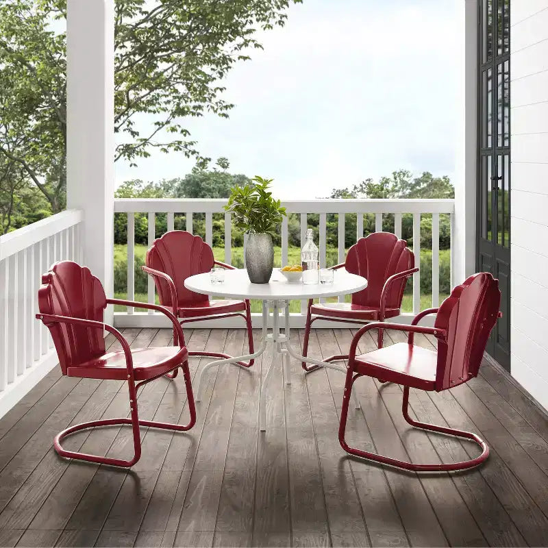 Set da pranzo da esterno Tulip di Crosley, 5 pezzi