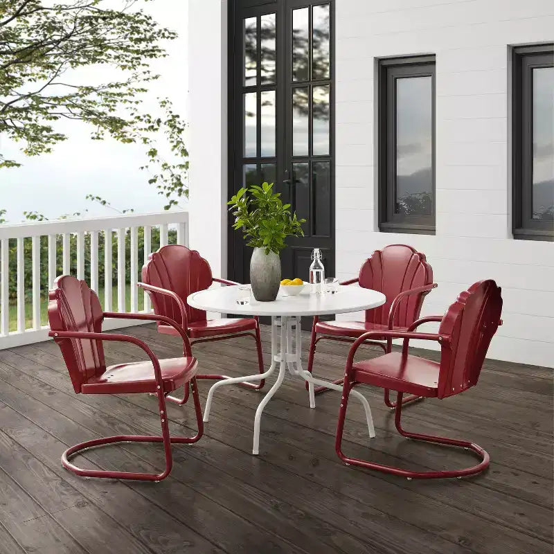 Set da pranzo da esterno Tulip di Crosley, 5 pezzi
