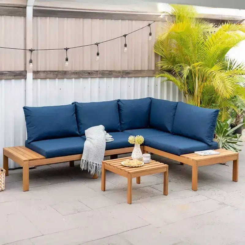 Amazonia 3pc Seychelles Outdoor Patio Conversation Set with Cushions