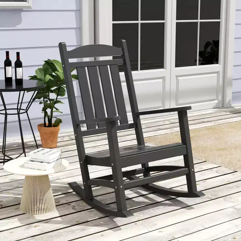 WestinTrends 3-delige set schommelstoelen voor buiten met ronde bijzettafel
