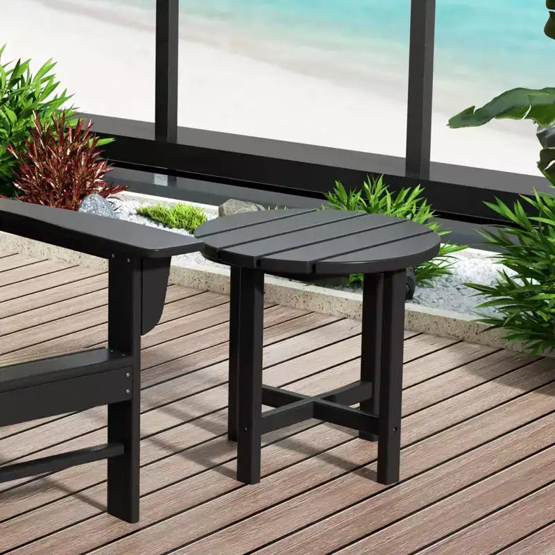 WestinTrends 3-delige set schommelstoelen voor buiten met ronde bijzettafel