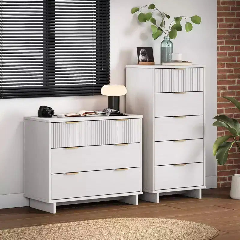 Manhattan Comfort 2-delige Granville-slaapkamerset met smalle ladekast en dressoir