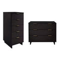 Manhattan Comfort 2-delige Granville-slaapkamerset met smalle ladekast en dressoir