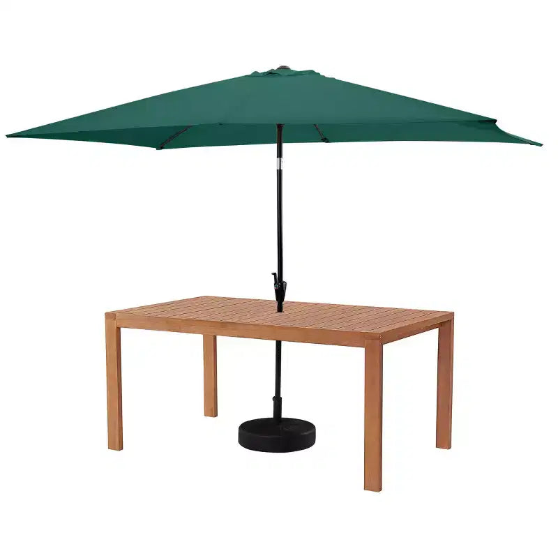Alaterre Furniture Ensemble repas d’extérieur 6 pièces, table Weston avec parasol rectangulaire de 10'