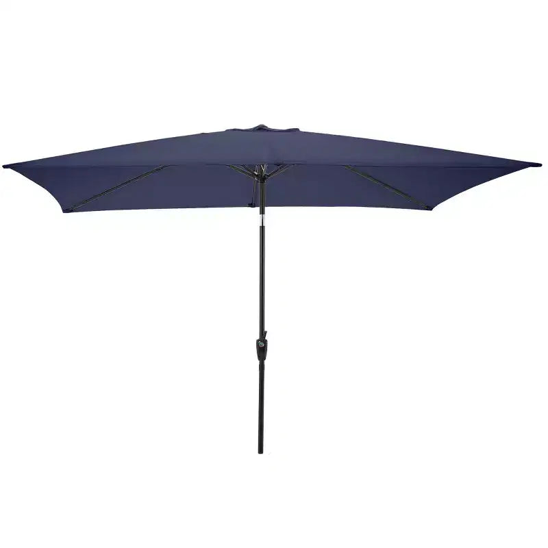 Alaterre Furniture Ensemble repas d’extérieur 6 pièces, table Weston avec parasol rectangulaire de 10'