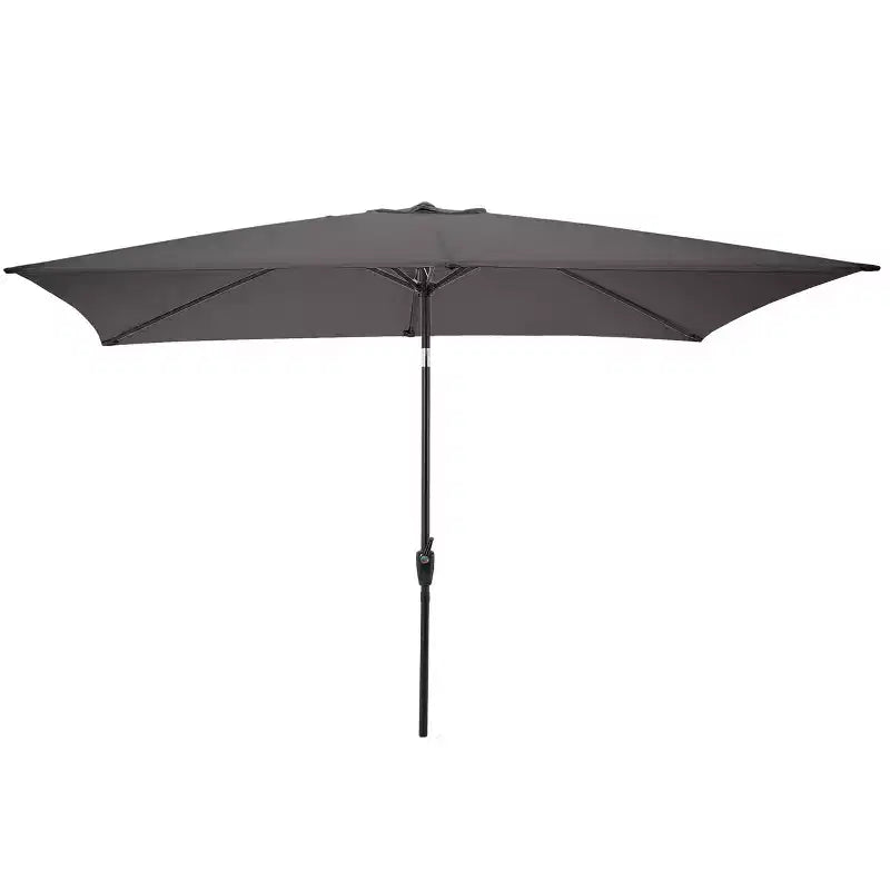 Alaterre Furniture Ensemble repas d’extérieur 6 pièces, table Weston avec parasol rectangulaire de 10'