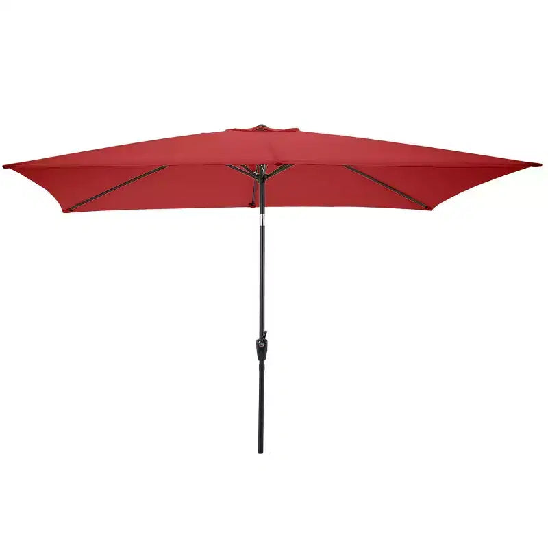 Alaterre Furniture Ensemble repas d’extérieur 6 pièces, table Weston avec parasol rectangulaire de 10'