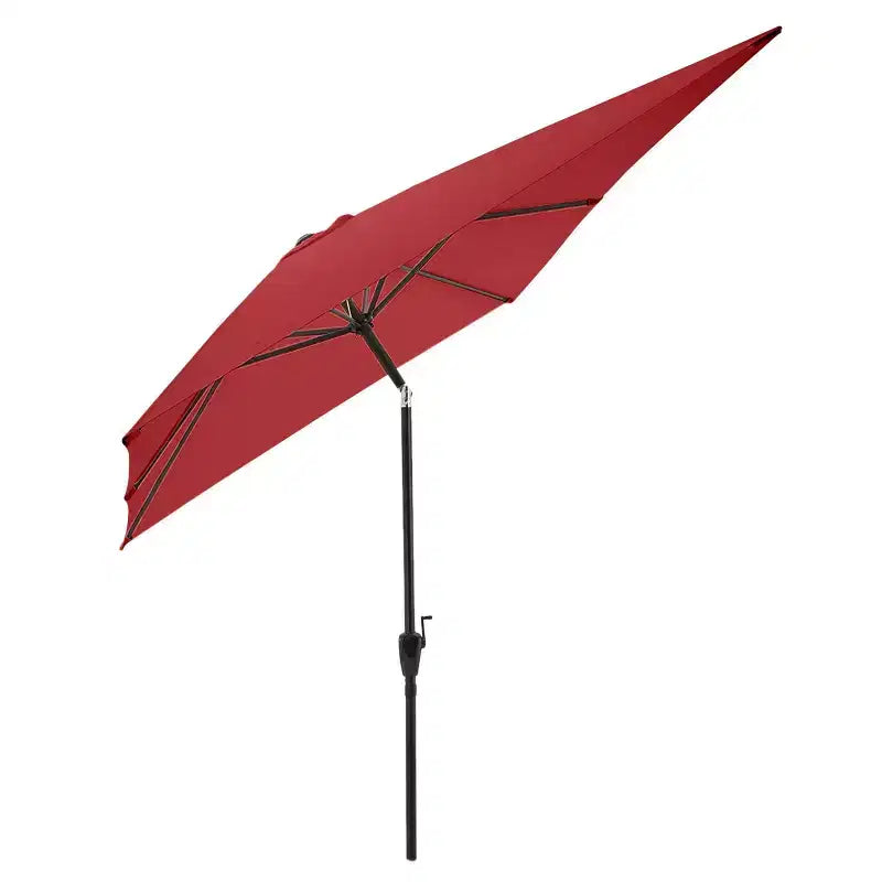 Alaterre Furniture Ensemble repas d’extérieur 6 pièces, table Weston avec parasol rectangulaire de 10'