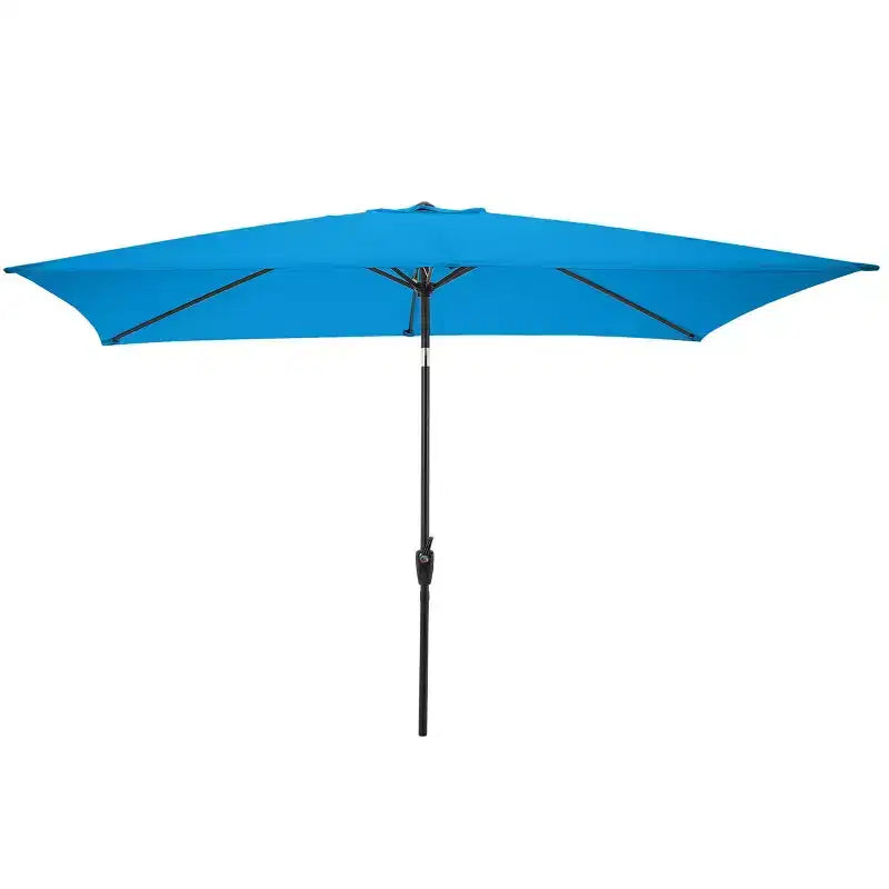 Alaterre Furniture Ensemble repas d’extérieur 6 pièces, table Weston avec parasol rectangulaire de 10'