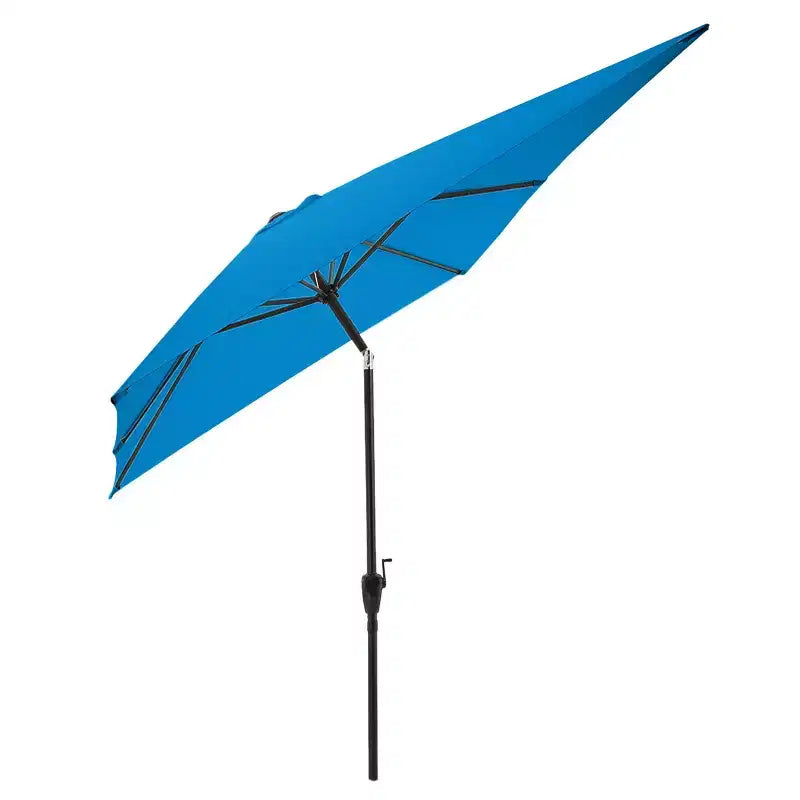 Alaterre Furniture Ensemble repas d’extérieur 6 pièces, table Weston avec parasol rectangulaire de 10'