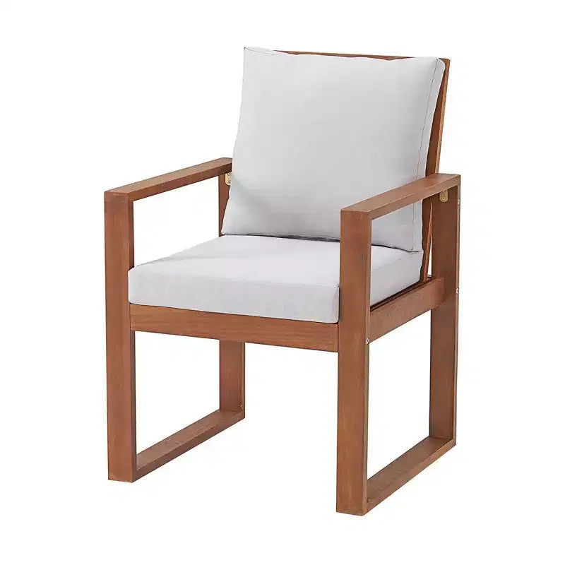 Alaterre Furniture Ensemble repas d’extérieur 6 pièces, table Weston avec parasol rectangulaire de 10'