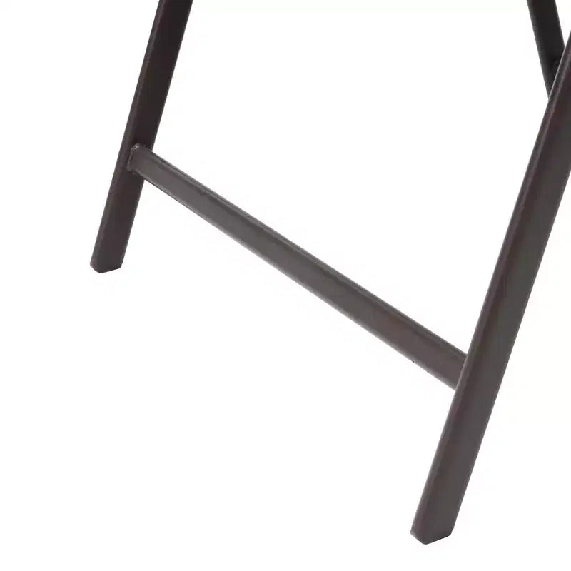 Crestlive Products 6-delars matgrupp för uteplats med 4 hopfällbara stolar, fyrkantigt bord i härdat glas och parasoll