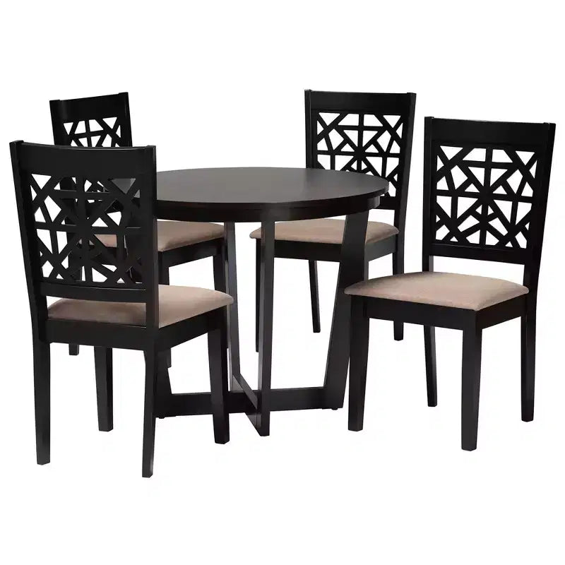 Baxton Studio Jamie Moden Wood 5-Piece Dining Set