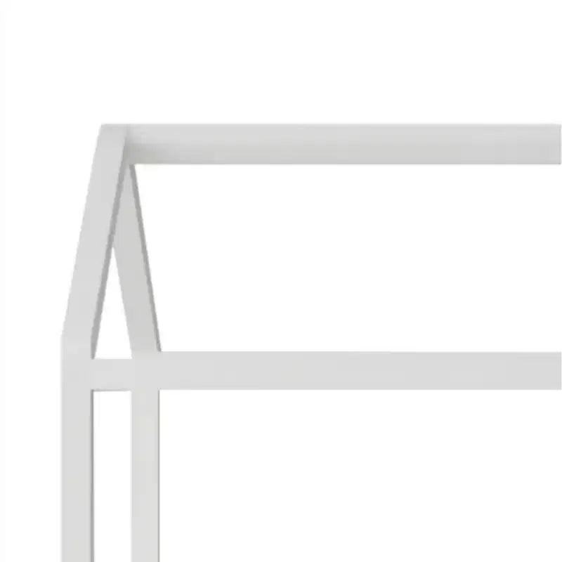 Kids Wooden Canopy Bed Frame, House-Shaped, Twin Size