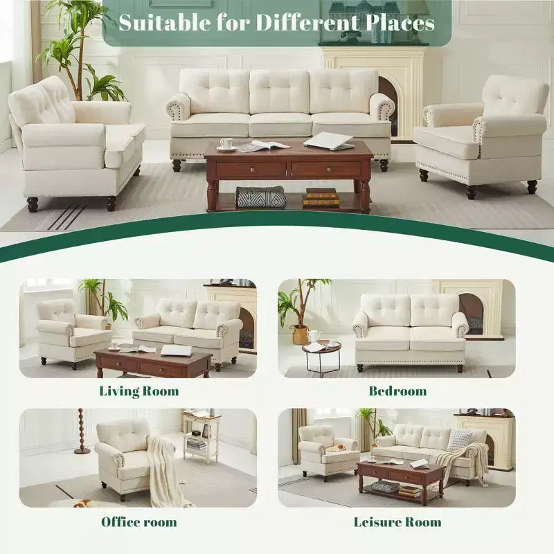 Chenille Upholstered Pull Point Accent Chair, Sofa Armrest Chair for Living Room, Bedroom, Office