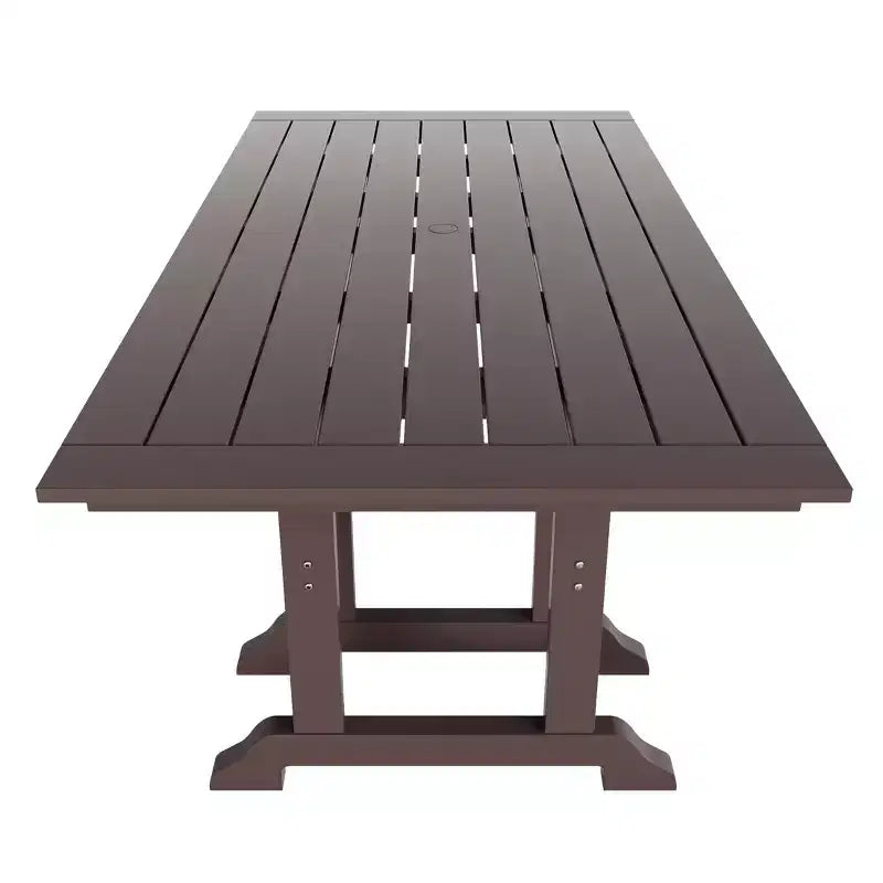 Conjunto de comedor exterior para patio de 6 piezas de WestinTrends, con mesa exterior y conjunto de banco y sillas