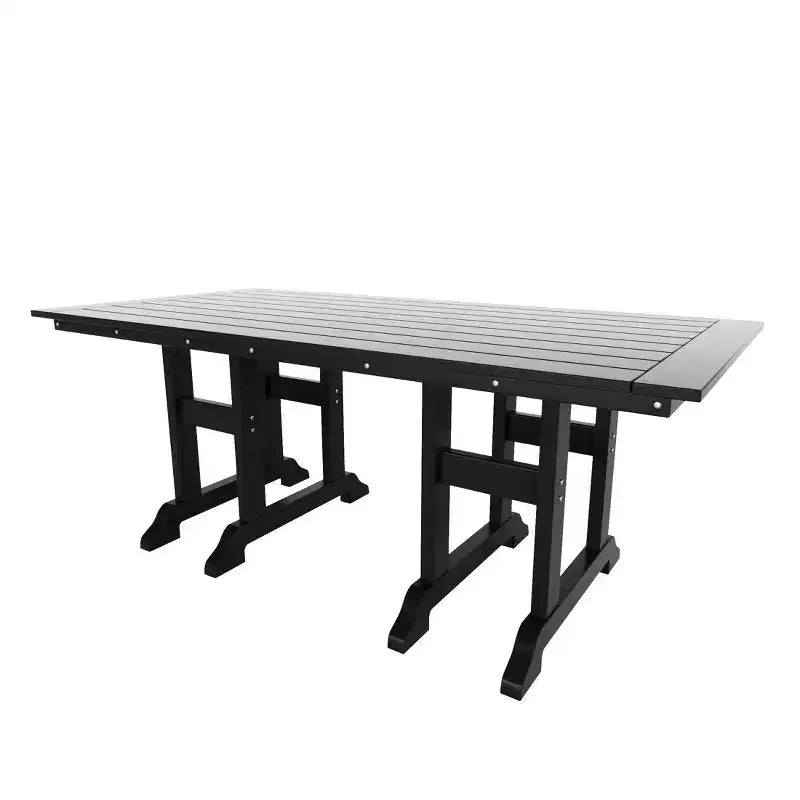 Conjunto de comedor exterior para patio de 6 piezas de WestinTrends, con mesa exterior y conjunto de banco y sillas