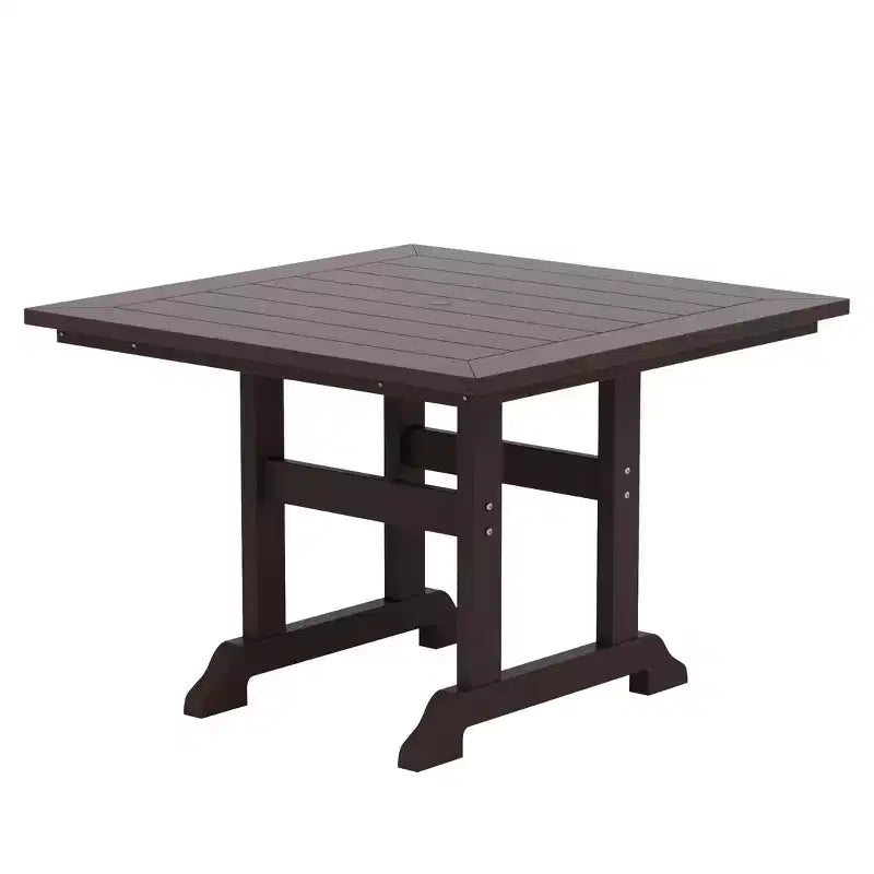 WestinTrends 5-delige diningset voor buiten met vierkante terrastafel en moderne armstoelen