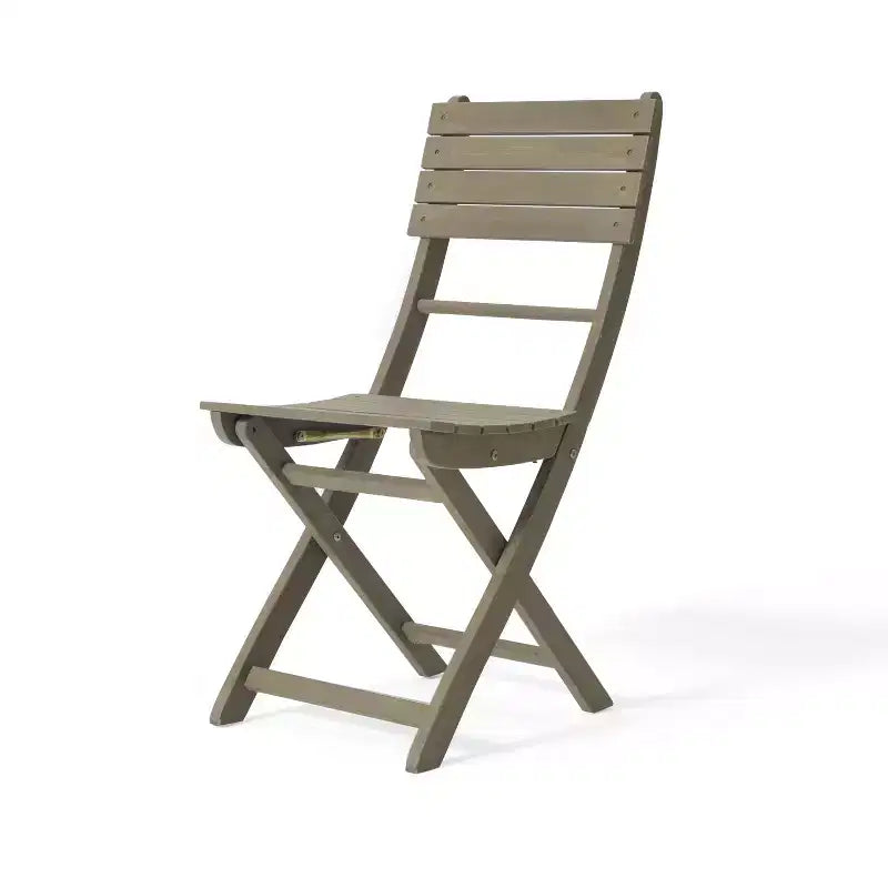 Juego de comedor plegable de 5 piezas para exteriores GDFStudio Rabion de madera de acacia, gris