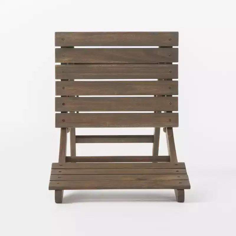 Juego de comedor plegable de 5 piezas para exteriores GDFStudio Rabion de madera de acacia, gris