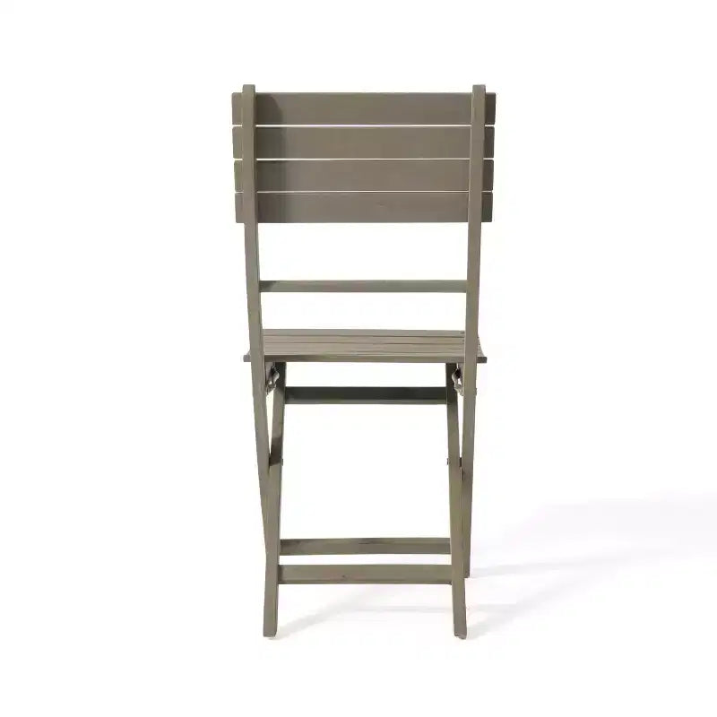 Juego de comedor plegable de 5 piezas para exteriores GDFStudio Rabion de madera de acacia, gris