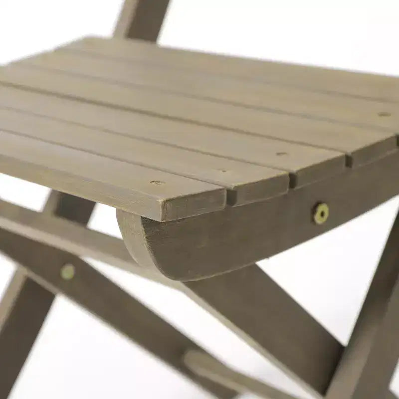 Juego de comedor plegable de 5 piezas para exteriores GDFStudio Rabion de madera de acacia, gris